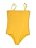 Unbranded Solid Yellow One Piece Swimsuit Size M - photo 1