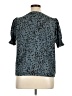 Shein Curve 100% Polyester Animal Print Teal Short Sleeve Blouse Size 0X - photo 2
