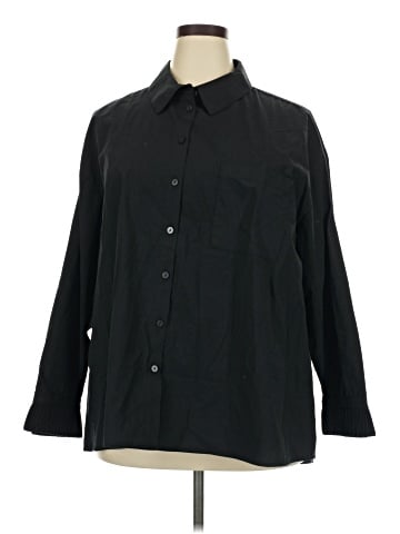 Attitudes by Renee Long Sleeve Button-Down Shirt (view 1)