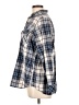 Banana Republic 100% Cotton Plaid Blue Long Sleeve Blouse Size L - photo 5