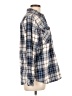 Banana Republic 100% Cotton Plaid Blue Long Sleeve Blouse Size L - photo 4