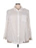 Torrid 100% Rayon Ivory 3/4 Sleeve Button-Down Shirt Size 3X Plus (3) - photo 1