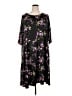 Roaman's Floral Black Casual Dress Size 26 Petite (2X) - photo 1