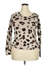 Grace 100% Rayon Animal Print Brown Pullover Sweater Size XL - photo 1