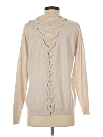 Aqua Cashmere Pullover Sweater (view 2)