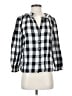 J.Crew Checkered-gingham Black Long Sleeve Blouse Size S - photo 1