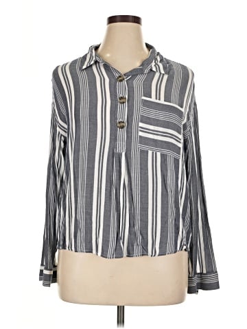 a.n.a. A New Approach Long Sleeve Button-Down Shirt (view 1)