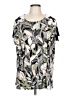 Slim Factor by Investments Green Short Sleeve Blouse Size L - photo 1