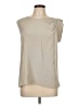 Max Mara 100% Silk Ivory Sleeveless Silk Top Size 12 - photo 1