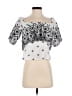 Express 100% Cotton Silver Short Sleeve Blouse Size S - photo 1