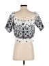 Express 100% Cotton Silver Short Sleeve Blouse Size S - photo 2