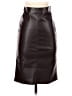 MNG 100% Polyester Brown Faux Leather Skirt Size 1 - photo 1