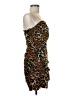Express 100% Polyester Animal Print Brown Tan Cocktail Dress Size 6 - photo 4