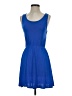 Mine 100% Rayon Solid Blue Casual Dress Size S - photo 1