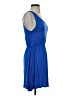 Mine 100% Rayon Solid Blue Casual Dress Size S - photo 4