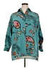 ETRO Print Teal 3/4 Sleeve Button-Down Shirt Size 2X (estimated) - photo 1