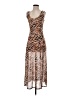 Louna Animal Print Brown Cocktail Dress Size S - photo 1