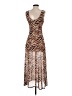Louna Animal Print Brown Cocktail Dress Size S - photo 2