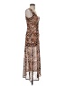 Louna Animal Print Brown Cocktail Dress Size S - photo 4