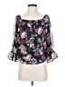 Express 100% Polyester Black 3/4 Sleeve Blouse Size XS - photo 1