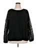East Adeline Black Long Sleeve Blouse Size 2X - photo 1