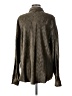 White Birch 100% Polyester Chevron-herringbone Brown Long Sleeve Blouse Size M - photo 2