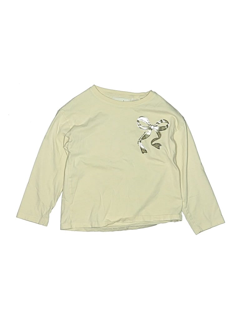 Pre-owned Zara Kids' Long Sleeve T-shirt In Ivory