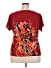 Assorted Brands Floral Red Short Sleeve T-Shirt Size XXL - photo 2