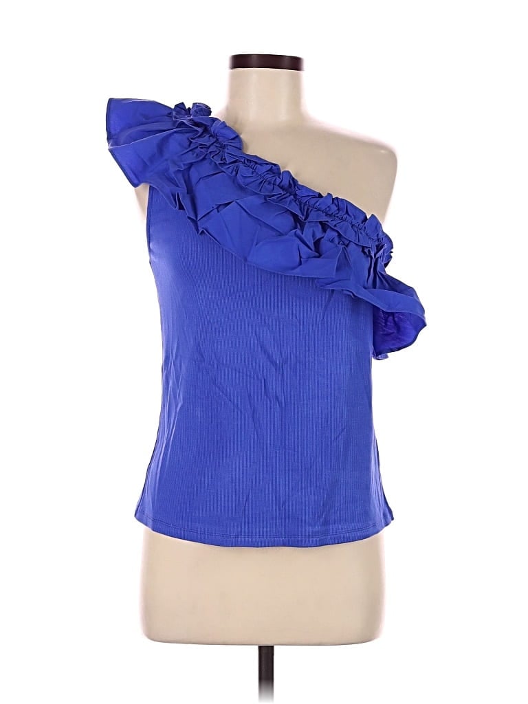 Pre-owned Boston Proper Sleeveless Blouse In Blue