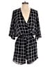 Paolino 100% Polyester Plaid Black Romper Size S - photo 1