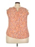 Papermoon Orange Sleeveless Blouse Size XXL - photo 1