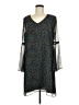 CAbi 100% Polyester Print Blue Casual Dress Size M - photo 1