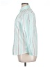 Assorted Brands Stripes Teal White 3/4 Sleeve Button-Down Shirt Size XL - photo 5