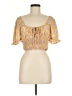Le Lis 100% Polyester Yellow Short Sleeve Blouse Size M - photo 1
