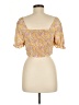 Le Lis 100% Polyester Yellow Short Sleeve Blouse Size M - photo 2