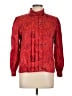 Requirements 100% Polyester Paisley Red Long Sleeve Blouse Size L (estimated) - photo 1