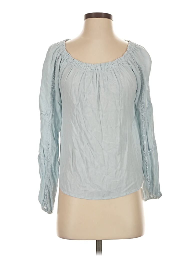 Pre-owned Sanctuary 3/4 Sleeve T-shirt In Blue