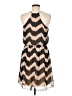 Amber Blue 100% Polyester Chevron-herringbone Brown Casual Dress Size M - photo 2
