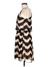 Amber Blue 100% Polyester Chevron-herringbone Brown Casual Dress Size M - photo 5