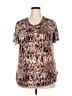 White Stag Brown Short Sleeve Blouse Size 20 - photo 1