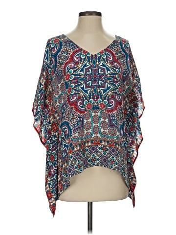 Tolani 3/4 Sleeve Silk Top (view 1)