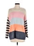 Davi & Dani Color Block Pink Pullover Sweater Size S - photo 1