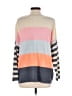 Davi & Dani Color Block Pink Pullover Sweater Size S - photo 2