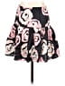 Monkey Wear 100% Silk Floral Pink Black Silk Skirt Size 8 - photo 1