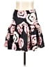 Monkey Wear 100% Silk Floral Pink Black Silk Skirt Size 8 - photo 2