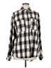 Princess Polly 100% Polyester Plaid Gray Long Sleeve Blouse Size 6 - photo 1