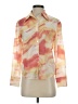 Kourt 100% Polyester Print Orange Long Sleeve Blouse Size XS - photo 1