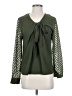 Shein 100% Polyester Green Long Sleeve Blouse Size 4 - photo 1