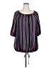 Free Kisses Blue 3/4 Sleeve Blouse Size 2X - photo 1