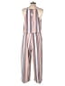 Speechless Stripes White Jumpsuit Size XL - photo 1